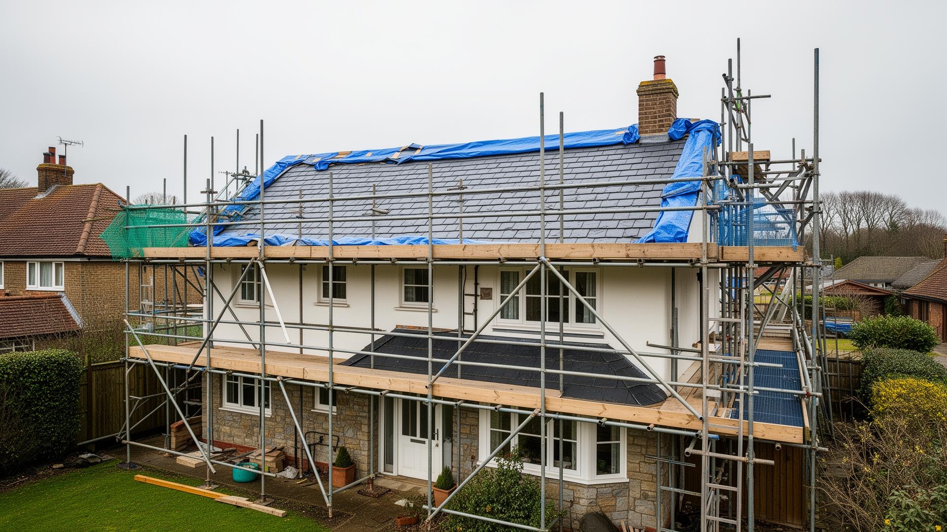 Scaffolded Roof Project
